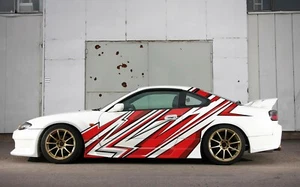 Abstract Stripe Racing Car Side Wrap Vinyl Sticker Livery Decal Fit Any Car - Bild 1 von 3
