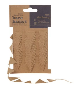 Cadena de banderines de papel DOCRAFTS BANDERÍN 3m papel kraft decoración banderas DIY decoración de fiesta - Imagen 1 de 3