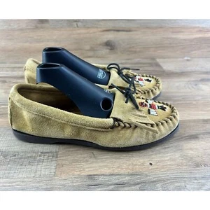 MINNETONKA Women's Size Loafer 9.5 Loafers Thunderbi Beaded Loafer shoes    - Picture 1 of 5