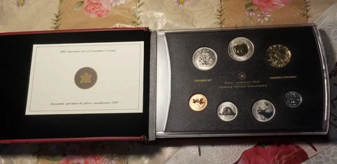 Canada 2005 Specimen Royal Canadian Mint Set With Rare Puffin Loon Dollar Cover