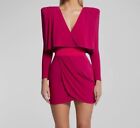 $578 Zhivago Women's Pink The Will Capelet Satin Stretch Mini Dress Size 6