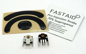 2x Rad-Sensor "gelb" + Mausfüße für Logitech G603, G703 & G403 Gaming-Maus - Bild 1 von 6