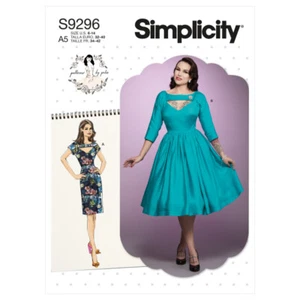 SIMPLICITY Schnittmuster 9296 Misses Damen Ladies Plus Kleid 6-14 - Bild 1 von 3