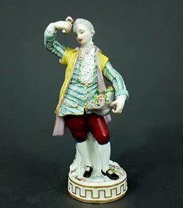 M2697 Meissen Figur, Gärtner, Mod.-Nr. 1126, Höhe 17 cm, Michel Victor Acier - Picture 1 of 10