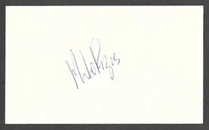 Mike Rogers ( Debut 1974 ) OILERS RANGERS C SIGNED AUTOGRAPH AUTO 3x5 INDEX COA - Picture 1 of 1