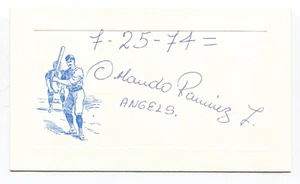 Orlando Ramirez Signed Card Autograph Baseball MLB Roger Harris Collection - Picture 1 of 2
