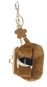 Bling Gold Tone Key Chain Purse Charm Fob Dangle Change Bag Tassel On The Go - Picture 1 of 6