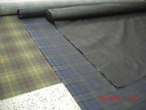 Tartan gewachst geölt 100 % Baumwolle Canvas 6 Unzen wasserdicht atmungsaktiv Oilskin Meterware  - Bild 1 von 18