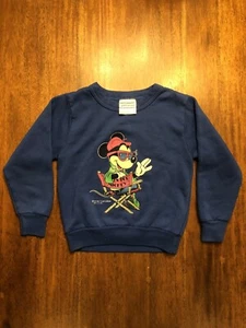 Vintage Mickey Mouse Allison Sweatshirt Kids Size 5/6 Blue 90s - Picture 1 of 7