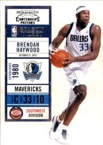 2010-11 Playoff Contenders Panini #35 Brendan Haywood DALLAS MAVERICKS MAVS - Picture 1 of 2