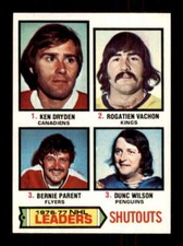 1977-78 Topps #8 Ken Dryden/Rogie Vachon/Bernie Parent/Dunc Wilson NM/NM+ LL 539