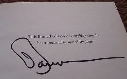DOCTOR WHO'S JOHN BARROWMAN LTD ED HAND SIGNED AUTOBIOGRAPHY - Image 1 of 2