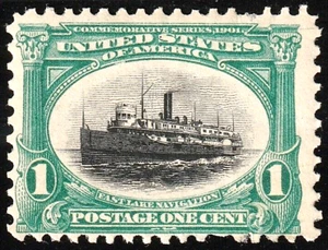 SELLO DE EE. UU. JIS36 SC# 294 1c 1901 **COMO NUEVO NH FVF CV $40,00 1233 - Imagen 1 de 2
