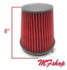 New Red 6" 152mm Inlet Truck Cold Air Intake Cone Replacement Dry Air Filter