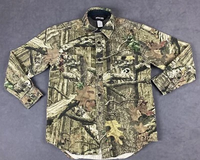Mossy Oak Pursuits Hunting Shirt Mens Green Real Tree Thermal Lined Button Front - Image 1 of 4