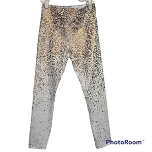Zyia Active White Stay Gold Light n Tight Hi-Rise 7/8 Leggings Sz 4 - Picture 1 of 10