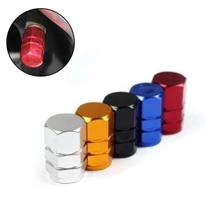 4 × Noir Aluminum Pneu Roue Jantes Bras Air Bouchon de Valve Housse Auto Camion - Picture 1 of 60