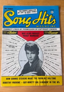 Song Hits Magazine Dec 1961 ELVIS PRESLEY AD MOVIE TIE IN GI Blues Rydell Tokens - Picture 1 of 16