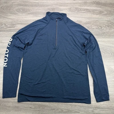 Lululemon Pullover Mens Small Navy Metal Vent Tech 1/2 Zip Slim Peloton Training - Image 1 of 4