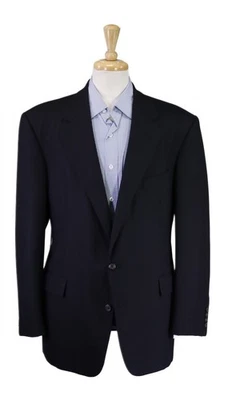 Chaqueta Blazer Polo Ralph Lauren Para Hombres Azul Marino Espiga 2-Btn Lana 42R Foto 1 de 4