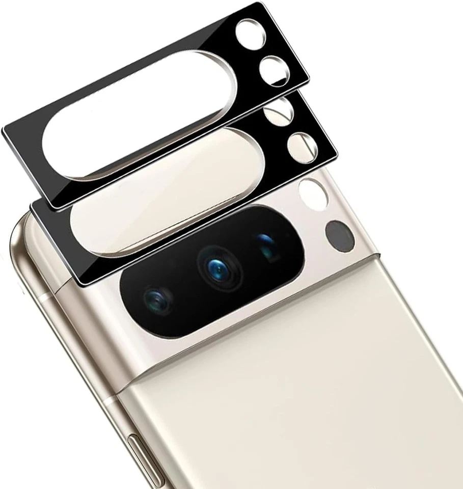 Paquete de 2 protectores de lente de cámara Google Pixel 8/9 Pro/9a/9pro XL (negro) Foto 1 de 4