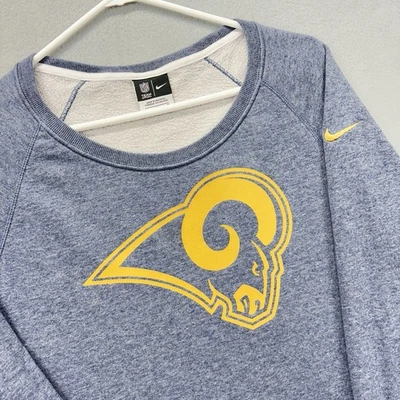 Los Angeles Rams Sweatshirt Womens M Nike NFL Team Apparel Terry Blue Oversized - Image 1 of 4