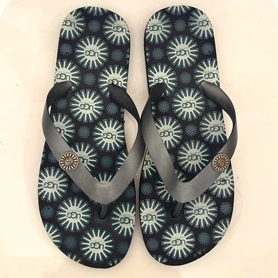 UGG Adult Unisex Navy Blue Flip Flops Shoes Size 7.5 Female Size 6 Male - Image 1 of 4