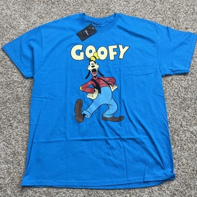 NUEVO CON ETIQUETAS Camiseta Disney Azul Goofy Manga Corta Adulto Talla XL Estampada EE. UU. 100% Algodón Foto 1 de 4