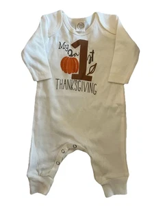 NEU - 0-3M - TESA BABE 1st Thanksgiving Strampler Druckknopfverschluss NEU - Bild 1 von 4