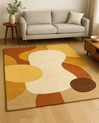 Hand tufted Mordern Rug Area Rug Yellow and Multicolour for Bed Room/Living Room - Image 1 of 4
