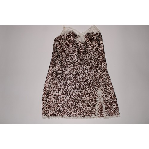 UNDERCOVER Y2K Victoria's Secret Mini Abito Slip Stampa Leopardata Taglia S