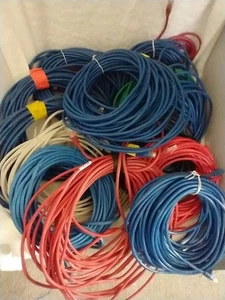 Ethernet Network Cables - Approx 50' - Over 12 cables - Photo 1/4