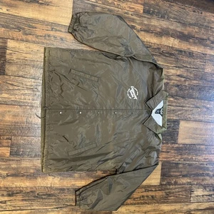 Vintage Auburn Sportswear Lined Windbreaker 2XL Snap Nylon Drawstring Waist - Picture 1 of 12