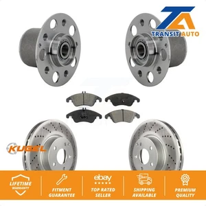Front Hub Bearing Coated Brake Rotor & Pads Kit For Mercedes-Benz E350 E400 E250 - Picture 1 of 12