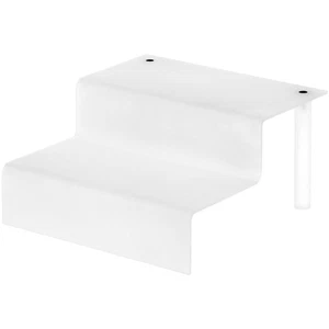 Plymor Frosted Acrylic 2-Step Display Stairs, 4.25" H x 8" W x 8.5" D - Picture 1 of 2