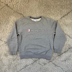 Champion sweatshirt pullover jumper grey men’s XXL chest spell out - Picture 1 of 9
