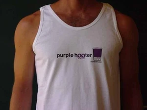 PÚRPURA HOOTER BAR Cóctel Para hombres Blanco Top sin mangas Vajilla de bar Usar Uniforme Restaurante - Imagen 1 de 2