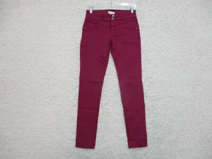Pantalones de mezclilla Mudd 16 niñas talla juvenil rojo borgoña ajustados elásticos informales modernos - Imagen 1 de 10