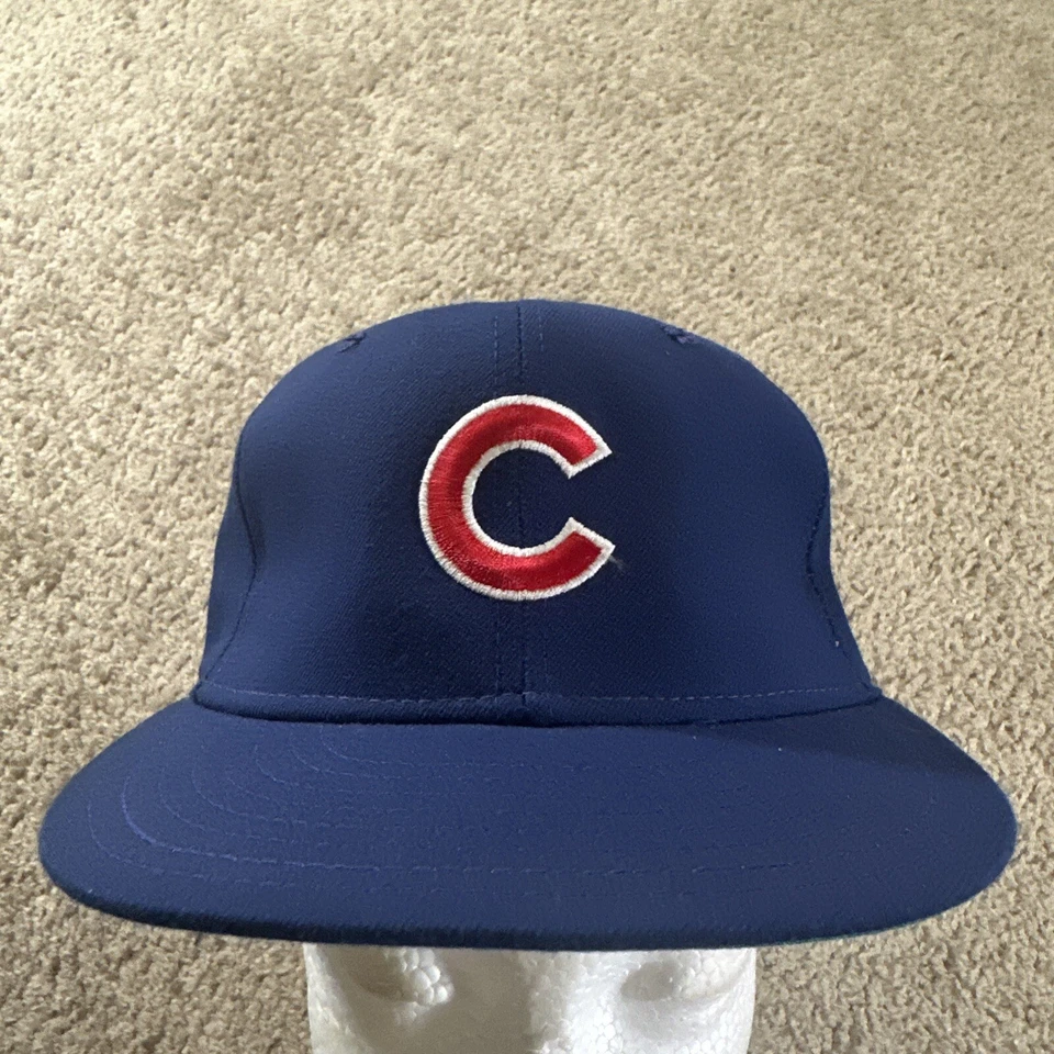 Vtg Chicago Cubs Hat Cap Youth 6 7/8 Blue Pro Model Diamond 5950 New Era US - Image 1 of 4