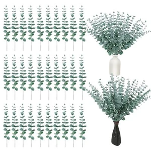 30pcs Artificial Eucalyptus Stems-Faux Leaves Branches Decor for Vase Bouquets - Picture 1 of 9