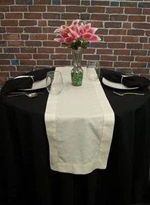 New! Hemstitch Table Runners Ivory 2 Sizes Available - Picture 1 of 1