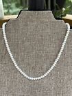 ESTATE 5-6MM BUTTON REAL PEARL NECKLACE 10KT GOLD CLASP