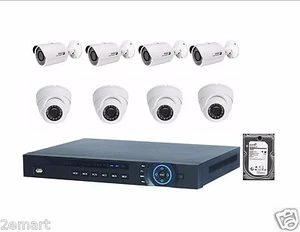 Kit Dahua NVR: NVR NVR4208-8P-4K+SG 4TB+3MP IR IP Cámara Domo 4PCS+4PCS Bala - Imagen 1 de 7