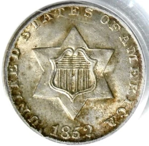 ๐บ๐ธ๐๐ฅโค๏ธ๐ค๐PCGS MS64 1852 3 CENT SILVER - Picture 1 of 3