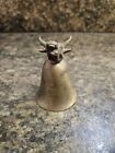 Vintage Pewter Cow / Steer Head Shot Glass ~ Bell Shaped Cute!