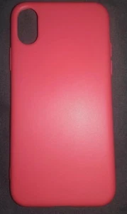 iPhone X Hart SILIKON Lachs Pink...mit Hartglas beständig..Neu! - Bild 1 von 4