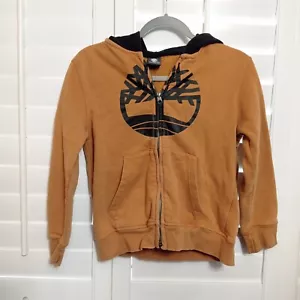 Timberland Jacket Youth L 14-16 Brown Full Zip Hooded Pockets Long Sleeve Logo - Picture 1 of 7
