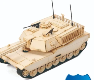 3D paper puzzle Craft Kit  Tank 1  black and white - Picture 1 of 4