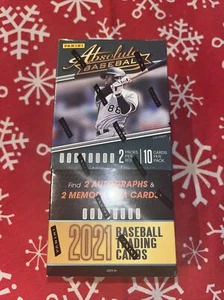 2021 Panini Absolute Baseball FACTORY SEALED HOBBY BOX 2 Autos 2 Memorabilia - Picture 1 of 5