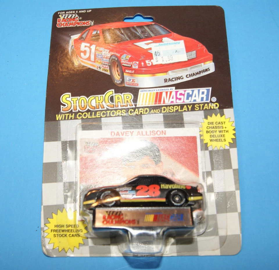 1:64 1/64 Scale Diecast Racing Champions DAVEY ALLISON # 28 Ford Car NOC - Image 1 of 1